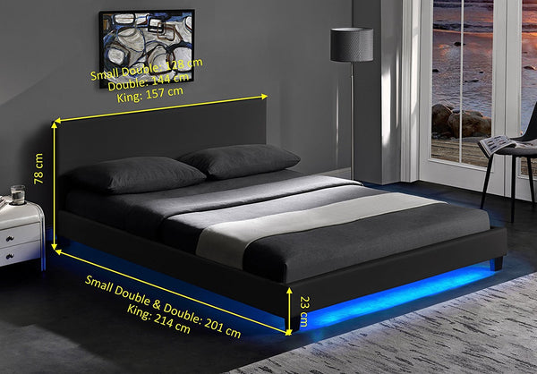 Small double led bed discount