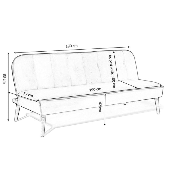 Margot click outlet clack sofa bed