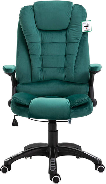 Executive Recline Extra Padded Office Chair Standard, Green Velvet