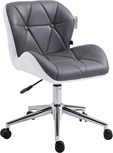 White tufted discount office chair