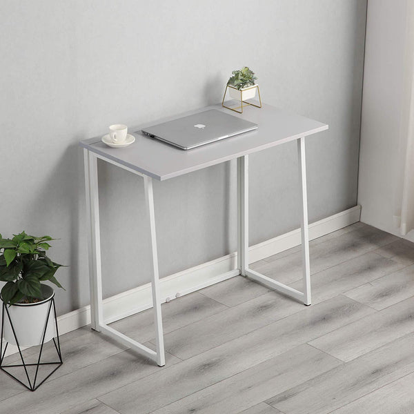 Compact Folding Computer Desk Laptop Desktop Table in Grey