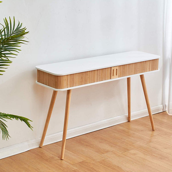 Slatted cheap console table