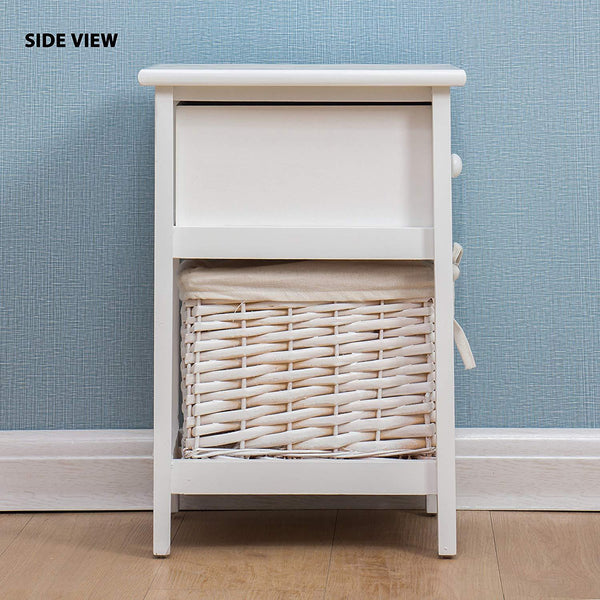 Bedside table basket drawers online