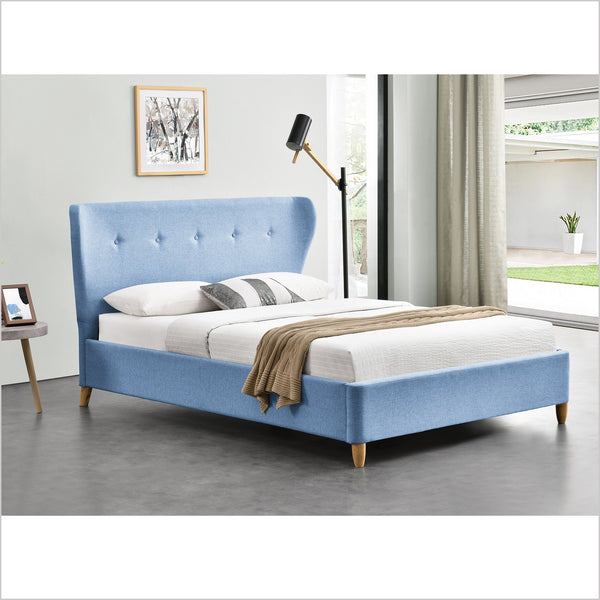 Light blue online headboard queen
