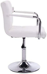 Cherry Tree Furniture White Faux Leather Swivel Chair with Removable Armrests MB42 Style 1 