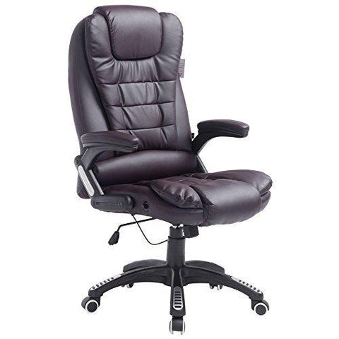 Executive Recline High Back Extra Padded Office Chair, Brown