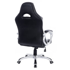 white black office gaming racing office desk swivel chair