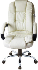 Cherry Tree Furniture New Modern Design High Back PU Leather Chrome Base Office Chair In three Colours Cream