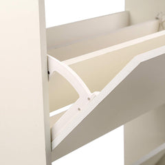 3-Drawer Wooden Shoe Cabinet Shoe Storage Unit, White