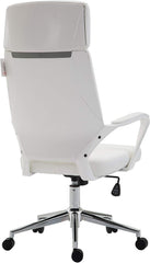 Cherry Tree Furniture High Back Modern Design PU Leather Swivel Office Chair Computer Desk Chair White