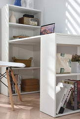 Cherry Tree Furniture BERGEN Computer Desk Home Office Desk with Shelving White