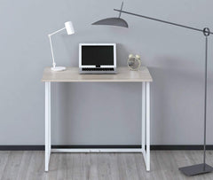 Compact Flip-Flop Folding Computer Desk Home Office Laptop Desktop Table, Natural