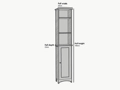 Tallboy Free Standing Bathroom Cabinet Tall Storage Unit Cupboard (Blue)