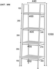 Cherry Tree Furniture 4 Tier Shelving Unit Display Stand Ladder Shelf Bookcase Storage H135cm x W44cm x D30cm Duck Egg
