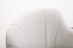 Cherry Tree Furniture White & Dark Grey PU Leather Desk Chair Swivel Office Chair