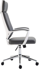 Cherry Tree Furniture High Back Modern Design PU Leather Swivel Office Chair Computer Desk Chair Grey