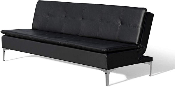 Cherry Tree Furniture EDVIN 3-Seater Sofa Bed/w Chrome Feet Black
