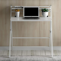New Design Folding Desk with Steel Frame, White