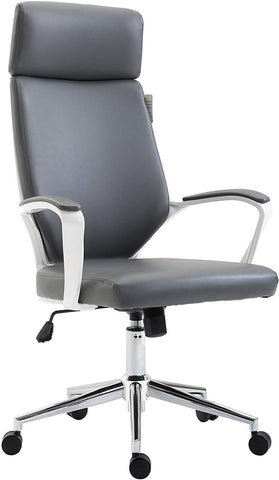 Cherry Tree Furniture High Back Modern Design PU Leather Swivel Office Chair Computer Desk Chair Grey