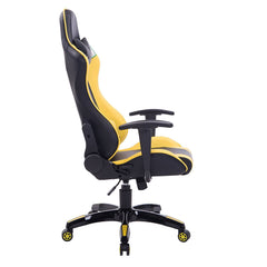 CTF PRO High Back Metal Frame Swivel Gaming Chair with 3-D Adjustable Armrests, Yellow