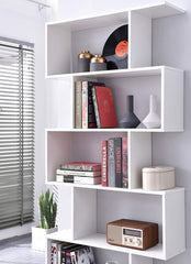 Cherry Tree Furniture FLAM Bookcase Shelving Unit Display Shelf 192 x 80 x 23 cmWhite, 6-Layer