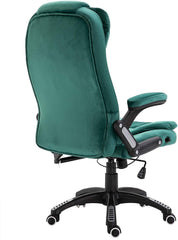 Cherry Tree Furniture Executive Recline Extra Padded Office Chair Standard, Green Velvet