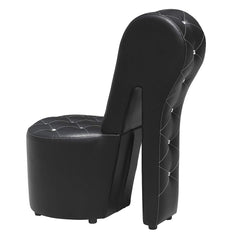 STILETTO PU Leather Armchair Cocktail Accent Chair with Diamante Details