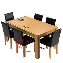 7-Piece Dining Room Set 6-Seater Dining Table with 6 Chairs