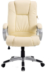 Cherry Tree Furniture High Back PU Leather Executive Swivel Office Chair MO59 Cream