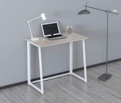 Compact Flip-Flop Folding Computer Desk Home Office Laptop Desktop Table, Natural