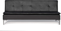 Cherry Tree Furniture EDVIN 3-Seater Sofa Bed/w Chrome Feet Black