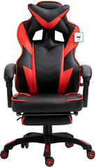 Cherry Tree Furniture High Back Recliner Gaming Chair with Cushion & Retractable Footrest Black & Red