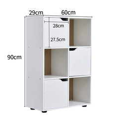 NORDI 2 X 3 Compartment Storage Unit Organiser Sideboard Cabinet Cube Unit