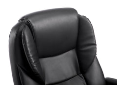 High Back PU Leather Extra Padded Swivel Executive Chair MO58, Black