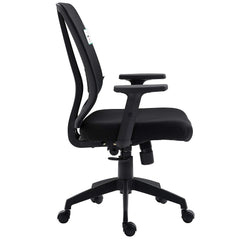 Black Mesh Medium Back Executive Office Chair Swivel Desk Chair with Synchro-Tilt, Adjustable Armrests