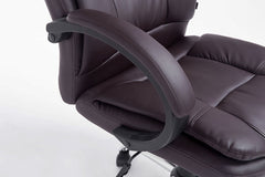 New Modern Design High Back PU Leather Chrome Base Office Chair in Brown