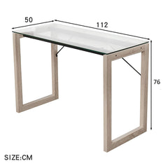 glass solid wood office gaming desk table