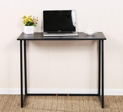 Compact Flip-Flop Folding Computer Desk Home Office Laptop Desktop Table, Black