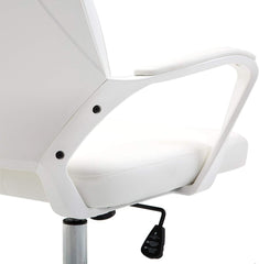 Cherry Tree Furniture High Back Modern Design PU Leather Swivel Office Chair Computer Desk Chair White