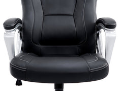 black office gaming racing office desk swivel chair