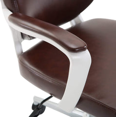 Cherry Tree Furniture High Back Modern Design PU Leather Swivel Office Chair Computer Desk Chair Brown