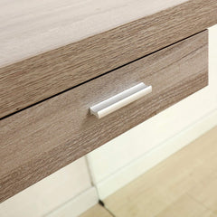OTTO Modern Design Walnut Grey Wood and Glass Desk