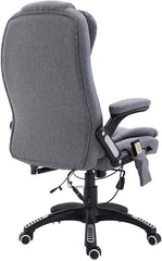 Cherry Tree Furniture Executive Recline Extra Padded Office Chair Massage, Grey Fabric