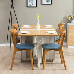 SIMBA Oak & White Colour Folding 2-4 Seater Dining Table with Gateleg