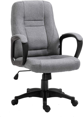 Cherry Tree Furniture Swivel Grey Fabric Swivel Desk Chair Office Chair