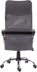 High Back Mesh Fabric Swivel Office Chair Grey