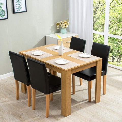 5-Piece Dining Room Set 4-Seater Dining Table with 4 Chairs