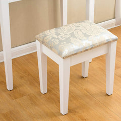 Cherry Tree Furniture White Dressing Table 1-Drawer Makeup Dresser Table & Stool