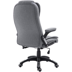 Executive Recline Extra Padded Office Chair Standard, Grey Fabric