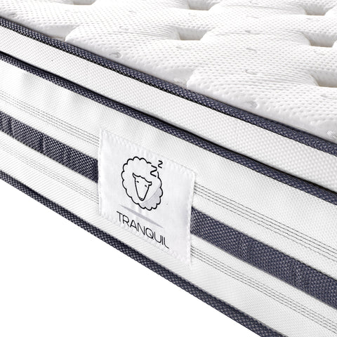 TRANQUIL Mattress TRA-03, Memory Foam, 7- Zone Pocket Springs with Euro Top